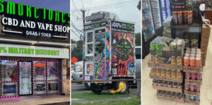 Outlets Images of stores that sell alcohol and cannabis products in Texas